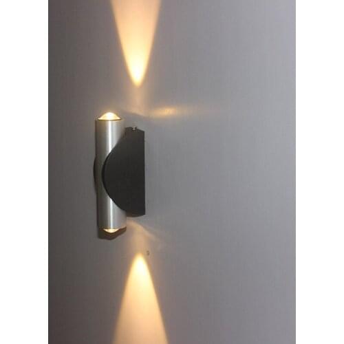 Modern LED Wall Lamp Indoor Lighting Aluminum Up and Down Bedside Lighting 2W Bedroom Bathroom Wall Sconce Home Decoration