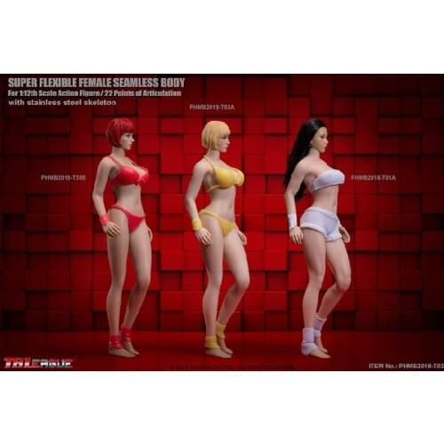 TBLeague 1/12 Scale Female Super Flexible Seamless Body White Skin For 6" Action Figure Woman Model Doll Accessories