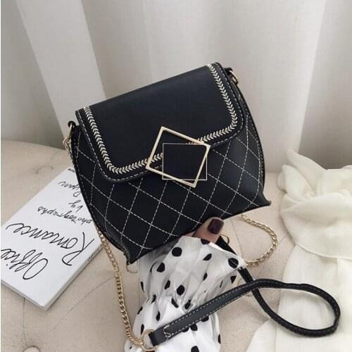 New Arrivals Women Shoulder Bags Chain Strap Crossbody Bags for Women Messenger Bags Plaid Ladies Handbag