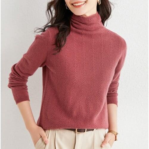 Adishree 2021 woman winter 100% Cashmere sweaters and autumn knitted Pullovers High Quality Warm Female thickening Turtleneck