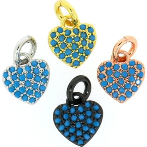 10PCS Jewelry Accessories Metal Charms Heart Shape Cute Style Silver/Rose Gold /Gold/Black Small Lovely Charms Pendants Findings