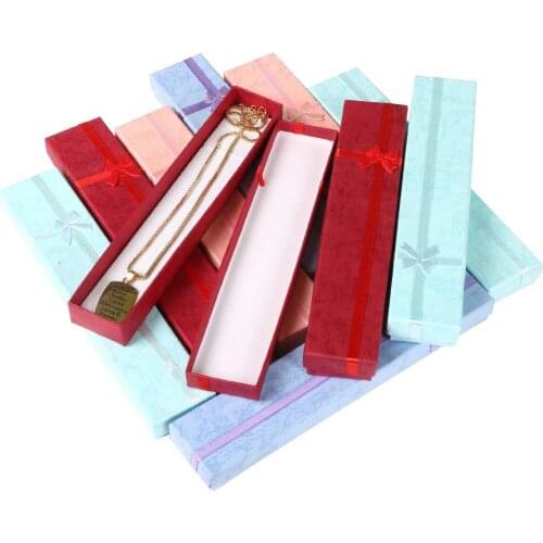 10 x Elegant Luxury Gift Boxes Long Rectangular for Jewelry Presentation Necklaces