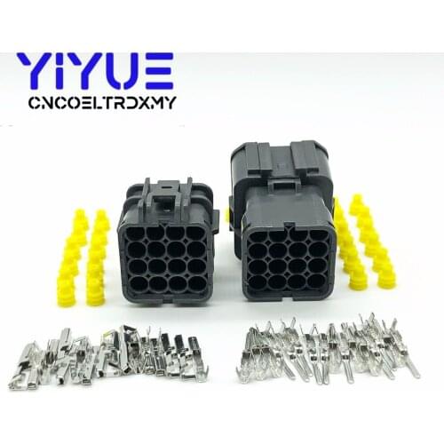 KET 5 Sets 16 Pin Female Male Waterproof Electrical Wire Connector Plug Auto Connectors