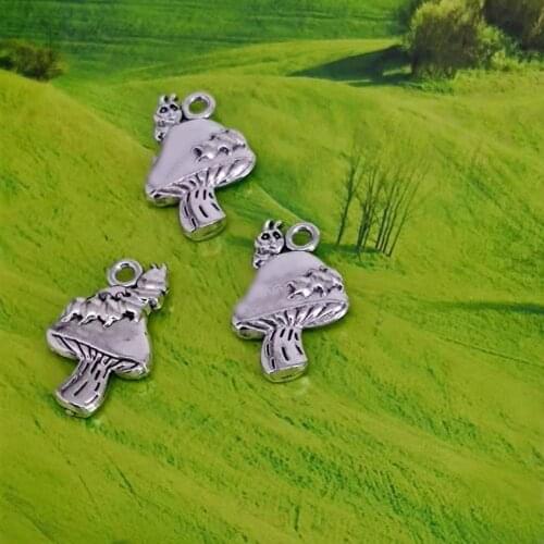 5pcs Hot Sales charm Snail Mushroom Pendants charms DIY for women man Accessories