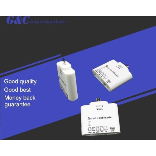 5 in 1 Micro USB V8 OTG Smart Card Reader Adapter for SD MS MMC M2 TF Card Connection Kit For Android Phones diy electronics