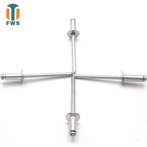 50 PCS M3.2 5-12mm DIN EN ISO 15978 GB /T 12617.1 Aluminum Open End Blind Rivets With Break Pull Mandrel And Countersunk Head