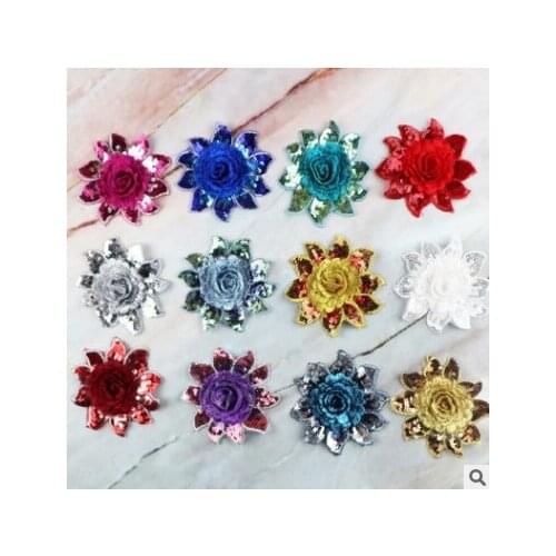 Senior Wedding Dress Accessories Organza Handmade Custom Three-dimensional Peony flowers Diy Computer Embroidery Flowers