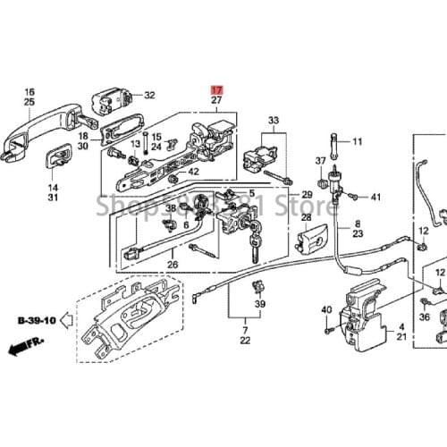 Car Handle door bowl Handle cover Grilled outside Hon daa cur ail tl Back door outer handle ornaments Door bowl car door handle