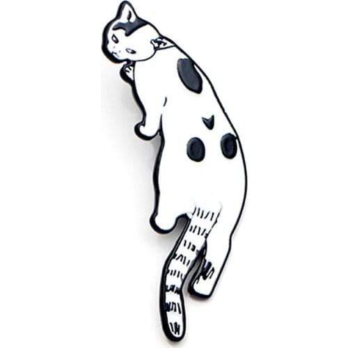 BG1431 Cute Cat Cartoon Creative Cat Enamel Pin Lapel Badge Brooch Funny Fashion Jewelry Clothes Decoration Gifts