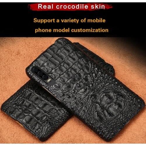 Natural crocodile skin phone case For Huawei p30 Pro Mate 20 P20 Pro Lite Business luxury Fall protection cover for Mate 20 Pro
