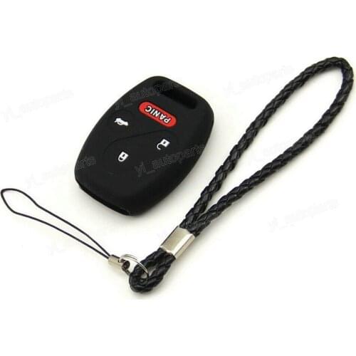 Black Silicone Case Cover Fit For Honda Accord CRV 4 Buttons 3 +1 Remote Key B040BK N5F S0084A MLBHLIK-1T KR55WK49308 N5F-A05TA