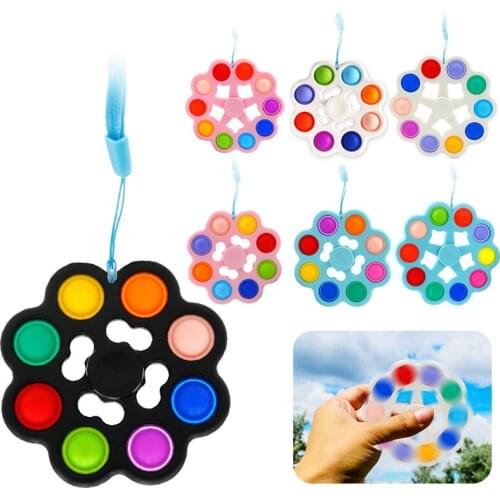 Dimple Digits Simple Dimple Fidget Toy Silicone Push Bubble Spinner Keyring Intensive Train And Autism Stress Relief Development