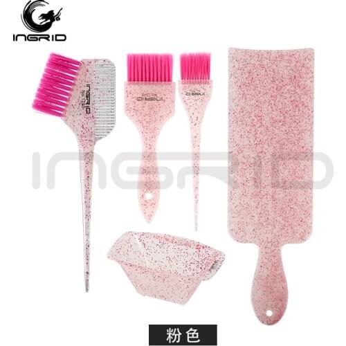 5pcs/set Hair Coloring Board and Brush Hair Tint Dyeing Highlighting Board Hairdressing Professional Pick Color Balayage Tool