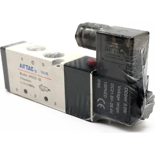 AirTAC Solenoid Valve 4V310-10 AC220V DC24V PT3/8'' 5 Port 2 Positions 4V31010A 4V31010B