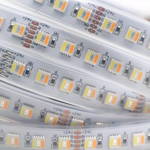 1-5m 96LEDs/m RGB+CCT 5IN1 LED Strip Light 5050 SMD RGB + White + Warm White RGBW LED Flexible Tape lamp 12MM 24V waterproof
