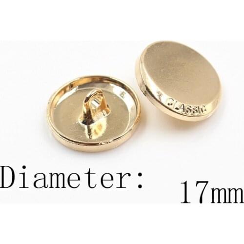 17mm smooth classic metal button gold sweater coat decoration buttons accessories DIY 10Pcs/Lot JS-0026