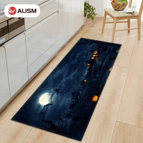 Halloween Pumpkin Demon Floor Mat Carpet Witchcraft Kitchen Mat Doormat Halloween Decorations For Home Home Decor Door Mat