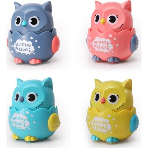 Pressing Owl Cart Owls Cosplay Toy Car Kindergarten Back Force Inertial toys Children Animal toys
