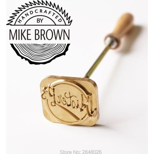 Custom HANDCRAFTED BY Logo/Wood branding iron,Leather branding,WOODWORKING stamp,Wedding gift,Woodworker gift,Business stamp