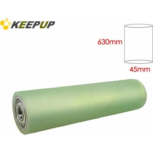 Furniture wheel.Diameter 45mm, length 630mm,PU polyurethane roller with bearing,Soft surface,Pipeline transmission Rubber wheel