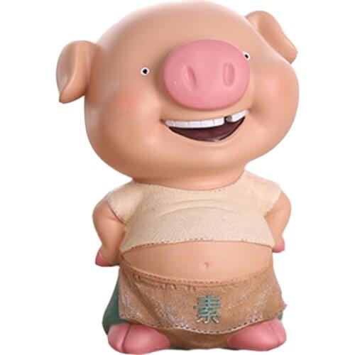 Piggy Pig Lying Posture Home Resin Craft Ornaments Money Box Piggy Bank Cash Box Coin Bank Moneybox Coin Box Large Piggy Bank
