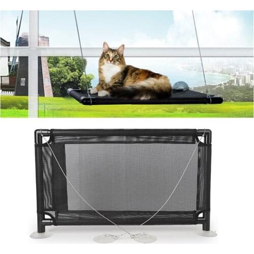 Strong Cat Hammock Bed Mat With Sucker Soft Cat Window Hammock Small Pet Hanging Shelf Seat Cushion For Cat Basking Playing