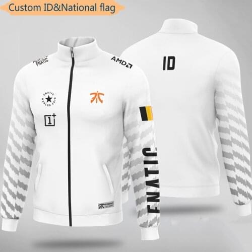 LOL E-Sports Player Jerseys Team Fnatic Uniform Hoody For Men Women Custom ID Jacket Coat Customized Name Sweatshirts Hoodies