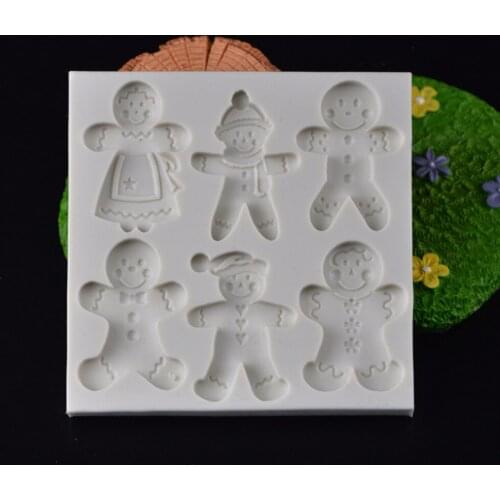Cute Cartoon Man Shaped Plastic Cake Mold Biscuit Cookies Silicone Candy Soap Mold