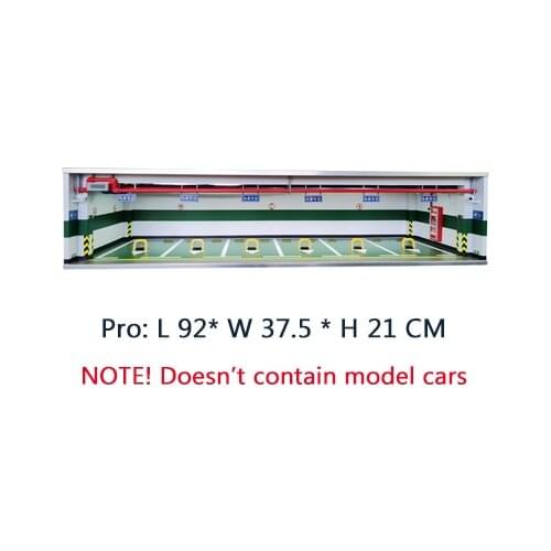 1:18 Alloy Model Car Simulation Underground Garage (For 6 model cars) Parking Lot Space Scene Display