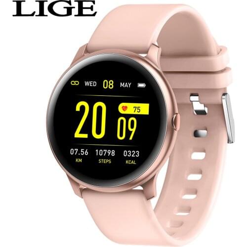 LIGE Fashion Sports Smart Watch Men Women Fitness tracker man Heart rate monitor Blood pressure function smartwatch For iPhone