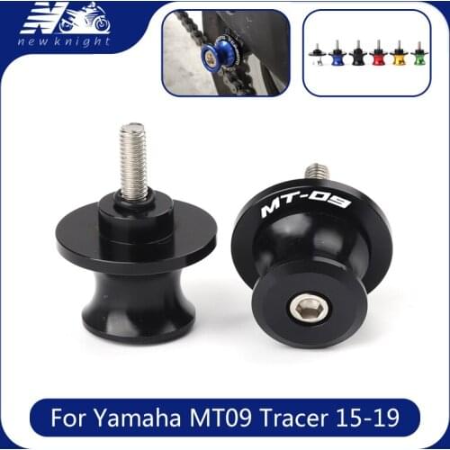 Motorcycle Accessories 2Pcs 6MM CNC Aluminum Swingarm Spools Slider Stand Screw For Yamaha MT-09 MT09 Tracer 2015-2019 with Logo