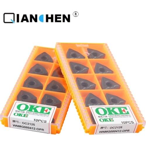 OKE 10pcs/lot High Precision High Performance High Strength CNC WNMG080412-OPR OC2125 Industry Carbide Inserts Hard Alloy