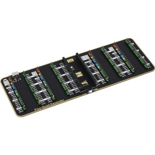 Pico-Quad-Expander,For RPi Pico, Four Sets Of Male Headers For Connecting More Expansion Modules, USB Power Input Connector