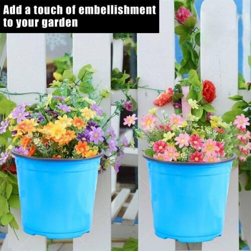 Plastic Pot Flower Pot White, Blue Flower Pot Outdoor 10PCS Garden Pot With Drain Hole Planter For Home Garden Decor Plant Pots
