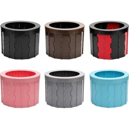 Portable Folding Toilet Commode Toilet Seat Outdoor Car Traveling Camping Toilet Seat Muti-functional Foldable Trash Can Toilet