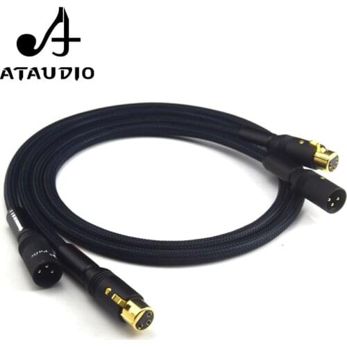 ATAUDIO Silver Plated Hifi XLR Cable Hi-end G5 Hifi 2 XLR Male to 2 XLR Female Cable