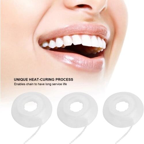 Dental Orthodontics Rotate Design Teeth Correct Rubber Band Spool Elastic Heat-Curing Ultra Continuous Chains For Tooth Traction