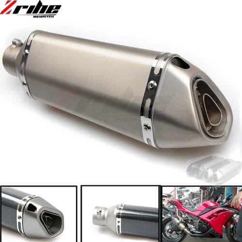 Motorcycle Exhaust Universal Muffler Motorbike 51mm Inlet Exhaust For honda cbr250r cbr300r CB300F cbr500r cb500f CBR600RR CBR95