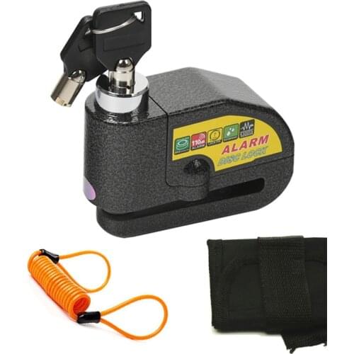 Universal Motorcycle Bike Alarm sound lock motorcycle disc brake lock 110db loud Security Waterproof bicycle lock