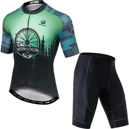 Custom Printing cycling wear Absorb sweat bike soft non-slip clothing summer shorts sleeve set for bike