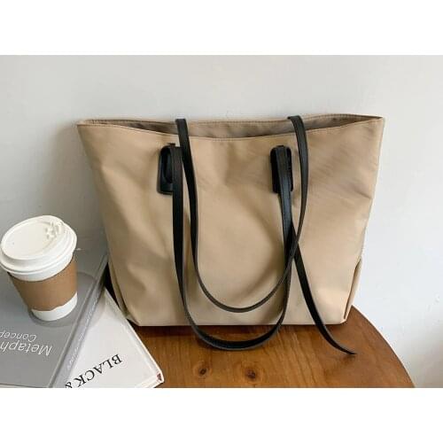 Large Capacity Soft Tote Bags For Women Minimalist Design Shopper Female Shoulder Bags A4 Work PU Leather Handbags 2020