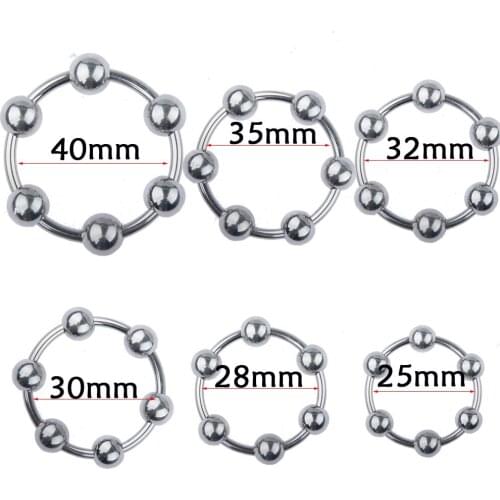 Inner Diameter 25/28/30mm Stainless Steel Penis Ring Cock Rings Metal Dildo Ring Sex Love Cockrings Adult Sex Toys For Men