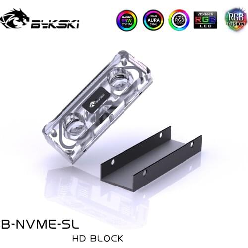 Bykski Water Block use for 2280 \22110 PCI-E \SATA M.2 M2 SSD \Radiator Double side Nvme Heatsink 80 \110mm Chia X SSD B-NVME-SL