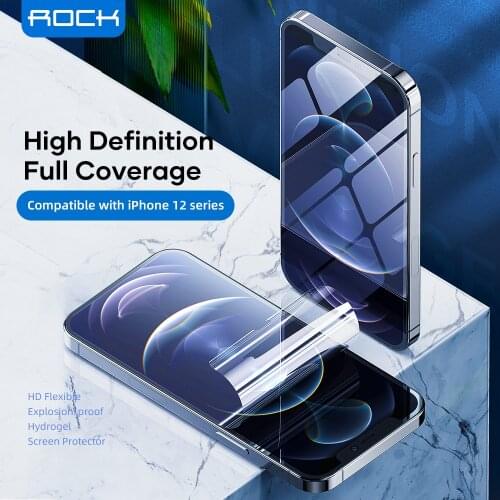 ROCK Screen Protector for iPhone 12 Pro Max Full Cover Protective Hydrogel Film Soft TPU Clear Skin Film for iPhone 12 Mini/12