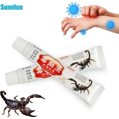 1Pcs 20g Scorpion Venom Anti-itch Ointment Herbal Antibacterial Cream Psoriasis Dermatitis Eczema Treatment Medical Plaster