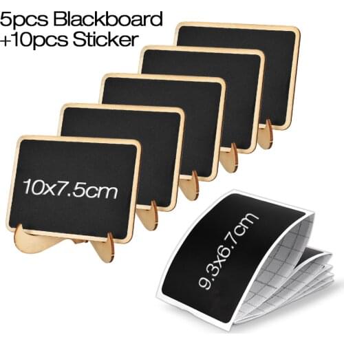 10pcs Blackboard Stickers Jar Labels Sticker 5pcs Wooden Blackboard Kitchen Label Sticker Organizer Jar Jam Spices Stickers Tags
