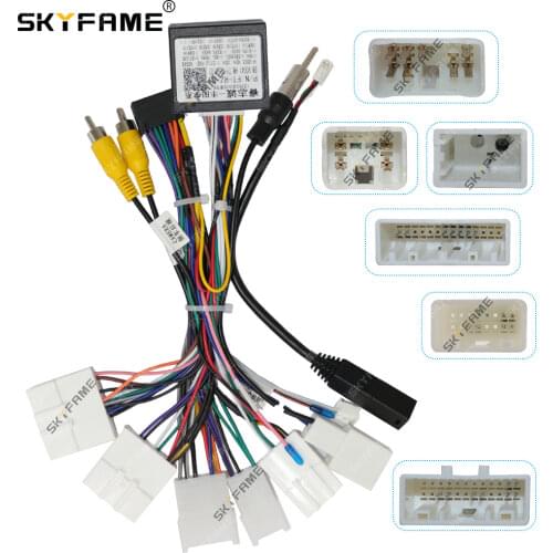 SKYFAME 16Pin Car stereo Wire Harness For TOYOTA RAV4 C-HR Highlander Levin Corolla Camry Reiz Stereo power cable