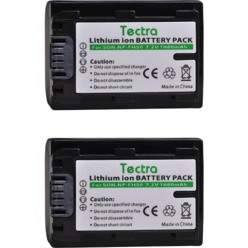 2x1080mAh NP-FH50 NP FH50 NPFH50 Camera Batteries for Sony A230 A330 A290 A380 A390 dcr-sr62 DCRSR200 DVD305