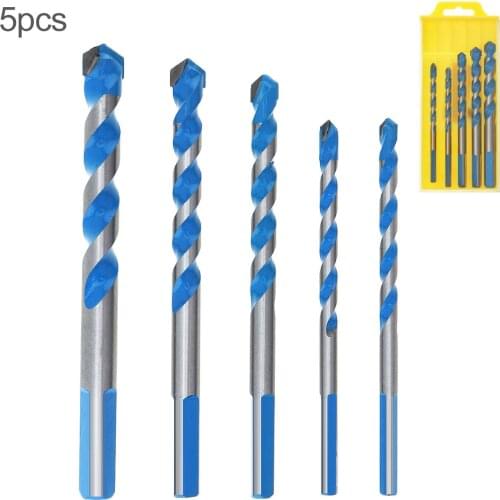 5PCS Hard Alloy Center Drill Bit 6mm 8mm 10mm 12mm Power Tool for Ceramic Drill Tile Timer Plastic Glass Hole Opener Wood Drill