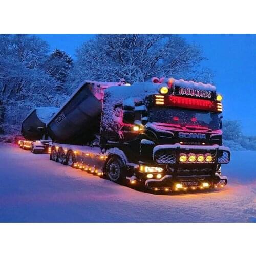 Diamond Painting Truck Snow Full Square/Round Drill Mosaic DIY Diamond Embroidery landscape Truck Cross stitch Craft gifts P798